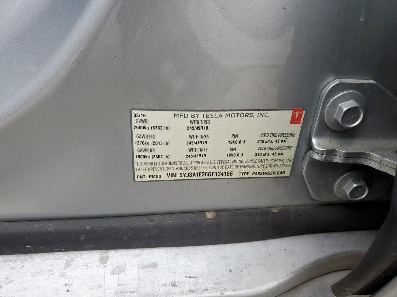 2016 TESLA MODEL S - 5YJSA1E26GF134156