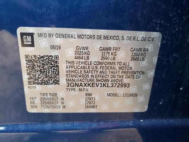 2019 CHEVROLET EQUINOX LT - 3GNAXKEV1KL372993