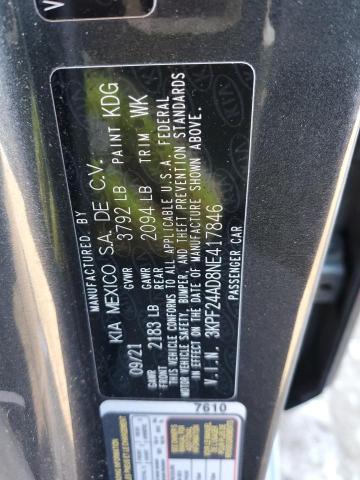 2022 KIA FORTE FE - 3KPF24AD8NE417846