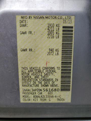 2013 NISSAN ALTIMA 2.5 - 1N4AL3AP2DN561680