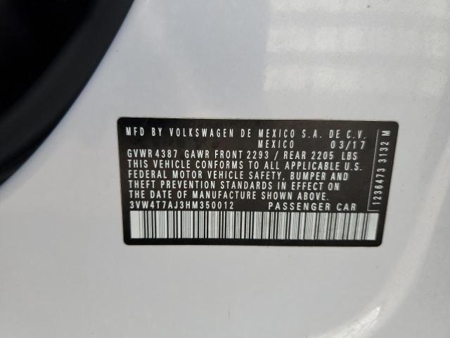 2017 VOLKSWAGEN JETTA GLI 3VW4T7AJ3HM350012
