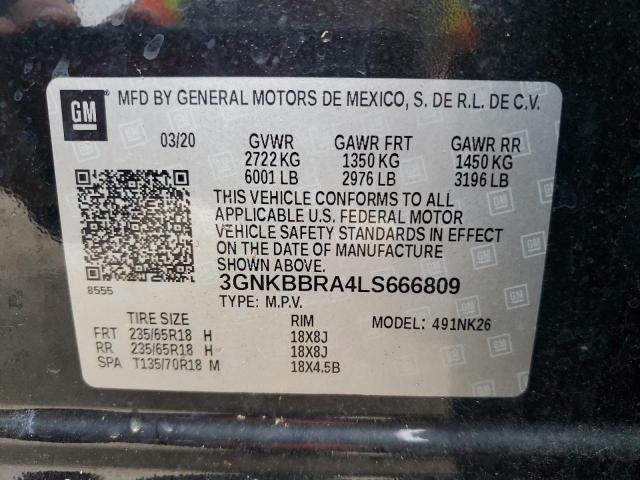 2020 CHEVROLET BLAZER 1LT 3GNKBBRA4LS666809