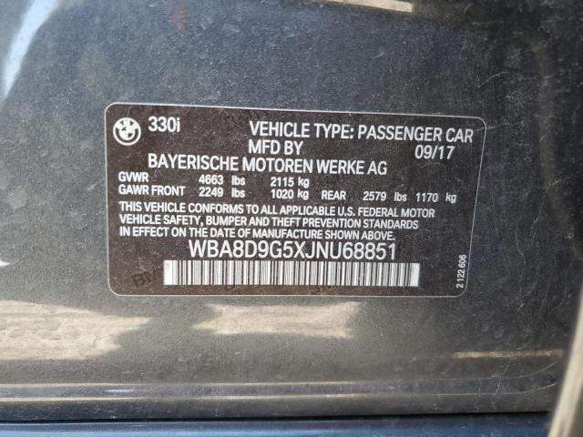 2018 BMW 330 XI - WBA8D9G5XJNU68851