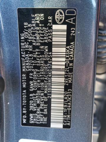2019 TOYOTA COROLLA L - 2T1BURHE4KC176754