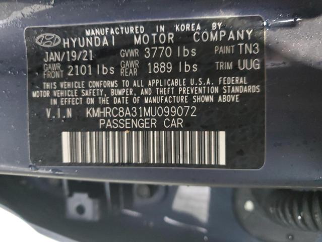 2021 HYUNDAI VENUE SEL - KMHRC8A31MU099072