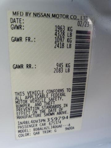 2023 NISSAN ALTIMA SV - 1N4BL4DV3PN359794