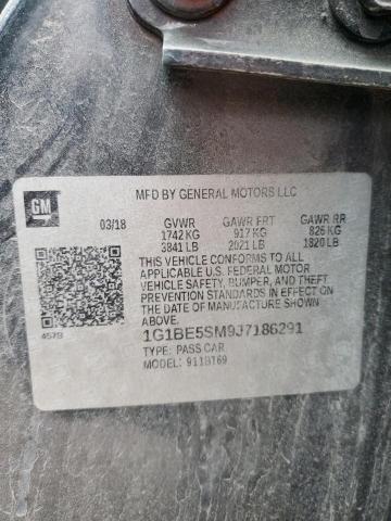 2018 CHEVROLET CRUZE LT - 1G1BE5SM9J7186291