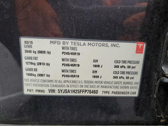 2015 TESLA MODEL S 85 5YJSA1H25FFP76460