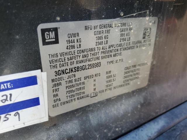 2016 CHEVROLET TRAX LS - 3GNCJKSB9GL259983