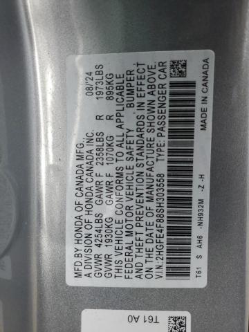 2025 HONDA CIVIC SPOR - 2HGFE4F88SH303558