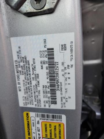 2017 FORD FUSION SE - 3FA6P0H72HR125722