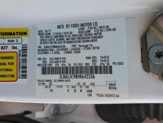 2017 LINCOLN MKZ SELECT 3LN6L5C98HR642336