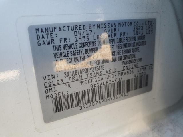 2017 NISSAN SENTRA S - 3N1AB7AP0HY313413