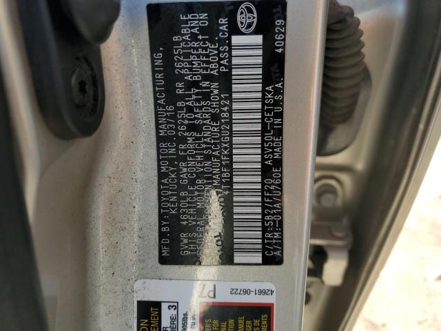 4T1BF1FKXGU218421 2016 TOYOTA CAMRY