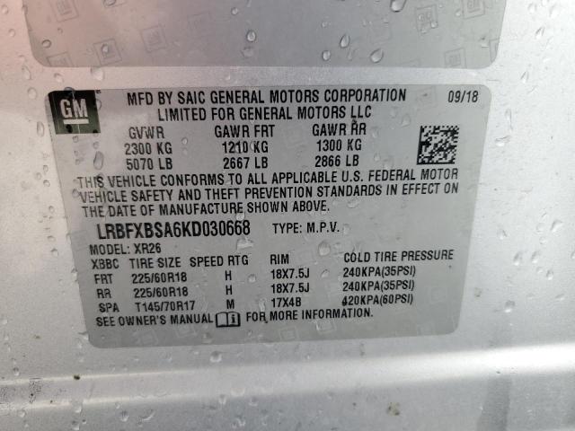 2019 BUICK ENVISION P - LRBFXBSA6KD030668