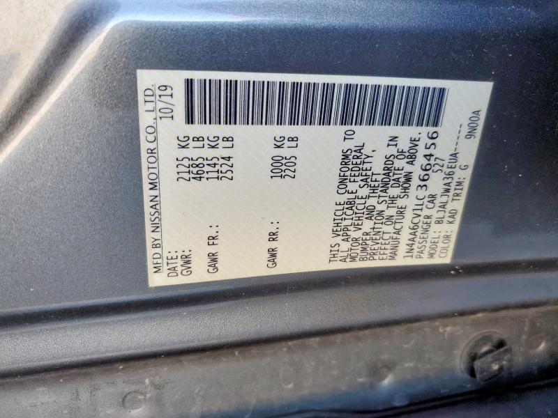 2020 NISSAN MAXIMA SV 1N4AA6CV1LC366456