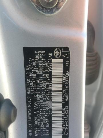 2014 TOYOTA COROLLA L - 2T1BURHE5EC192451