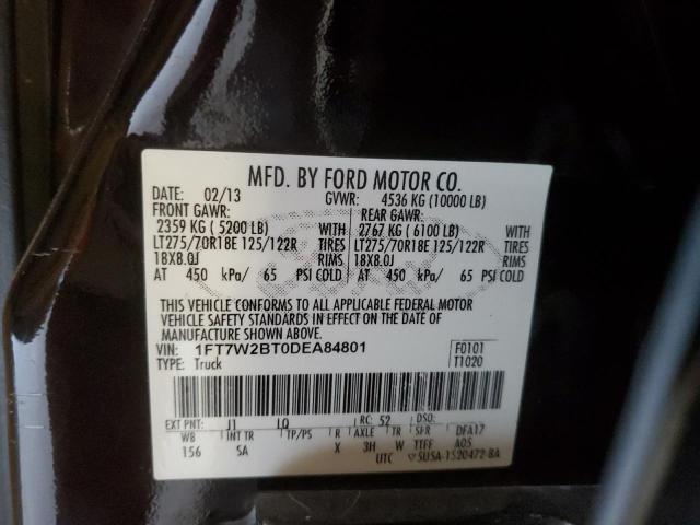 2013 FORD F250 SUPER - 1FT7W2BT0DEA84801