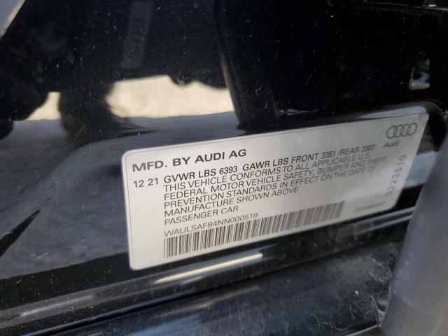 2022 AUDI S8 WAULSAF84NN000519