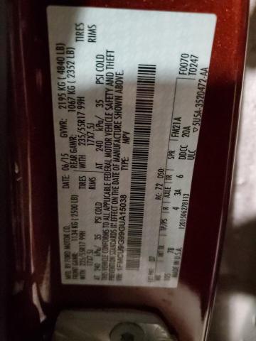 2016 FORD ESCAPE SE - 1FMCU9G99GUA15038