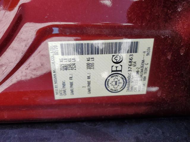 2020 NISSAN MAXIMA SL - 1N4AA6DV0LC376863