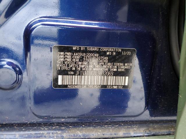 2020 SUBARU WRX PREMIU JF1VA1B68L9832069