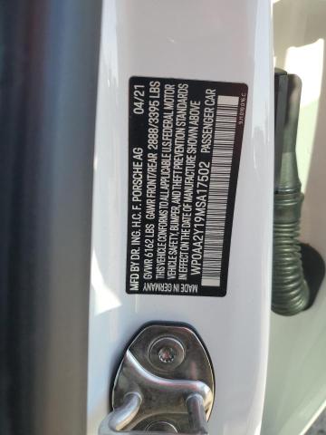 2021 PORSCHE TAYCAN WP0AA2Y19MSA17502