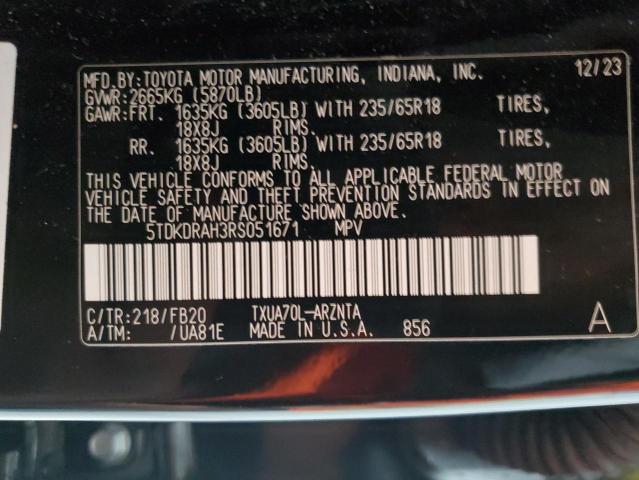 2024 TOYOTA HIGHLANDER 5TDKDRAH3RS051671