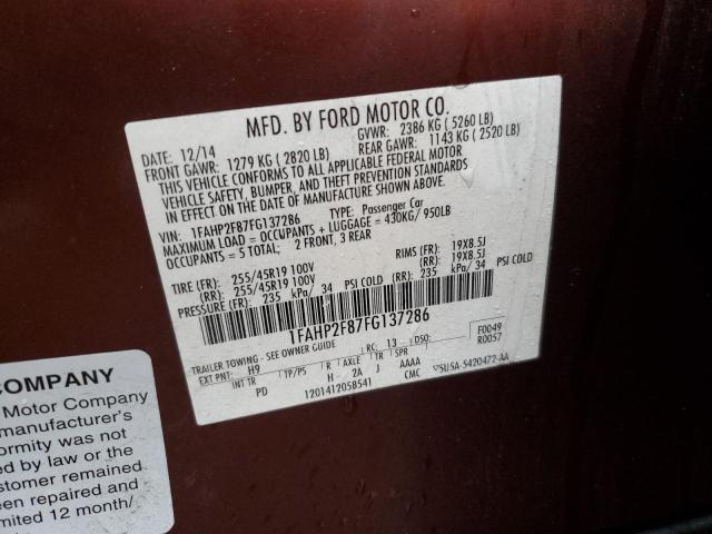 2015 FORD TAURUS LIM - 1FAHP2F87FG137286