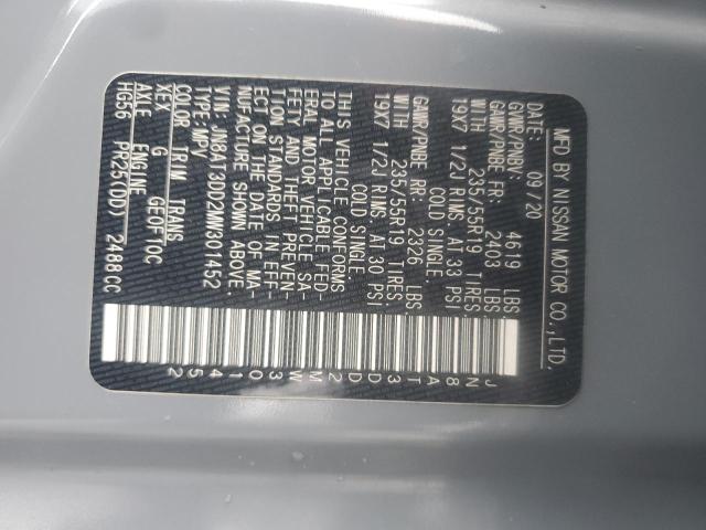2021 NISSAN ROGUE PLAT - JN8AT3DD2MW301452