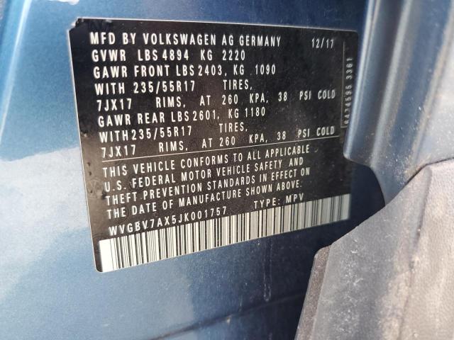 2018 VOLKSWAGEN TIGUAN LIM WVGBV7AX5JK001757