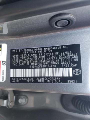 2025 TOYOTA CAMRY XSE 4T1DAACK6SU504478