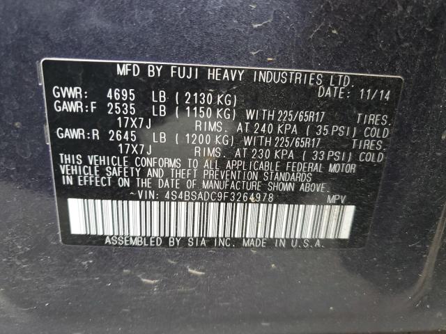 2015 SUBARU OUTBACK 2. - 4S4BSADC9F3264978