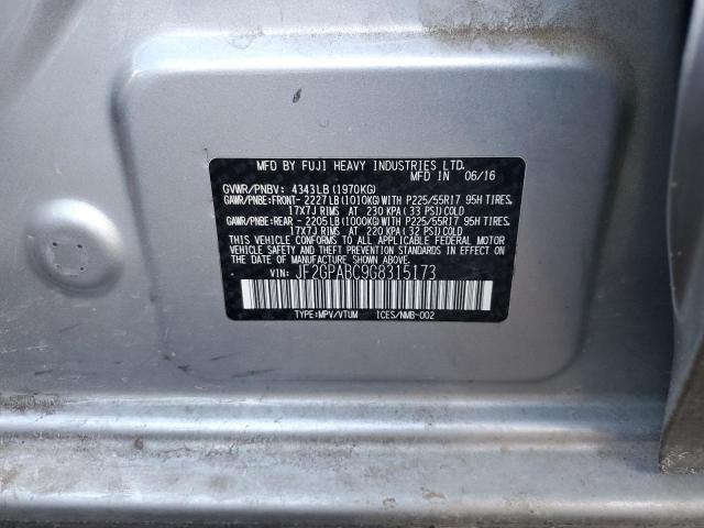 2016 SUBARU CROSSTREK - JF2GPABC9G8315173