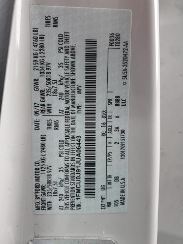 2018 FORD ESCAPE TIT - 1FMCU0J91JUA06443