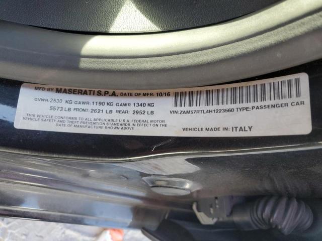 2017 MASERATI GHIBLI S - ZAM57RTL4H1223560