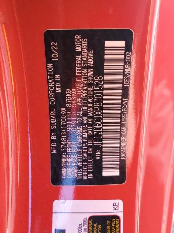 2023 SUBARU BRZ PREMIU JF1ZDBC1XP8701528
