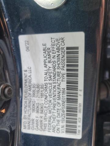 2022 HONDA INSIGHT EX 19XZE4F5XNE011864