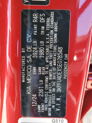 2025 KIA K4 EX - 3KPFU4DEXSE078548