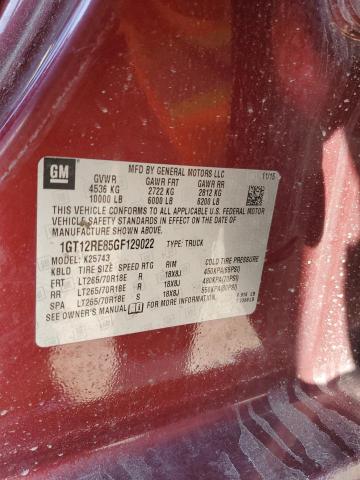2016 GMC SIERRA K25 - 1GT12RE85GF129022