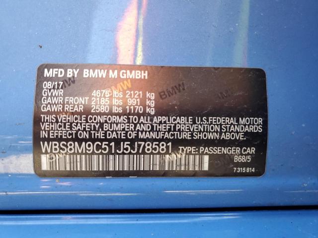 2018 BMW M3 WBS8M9C51J5J78581