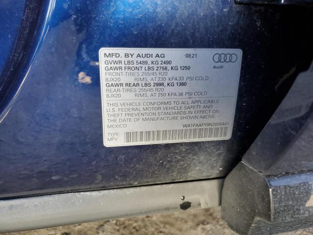 2022 AUDI Q5 PRESTIG WA1FAAFY9N2005441