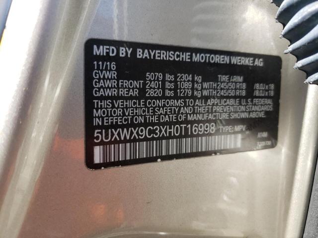 2017 BMW X3 XDRIVE2 - 5UXWX9C3XH0T16998