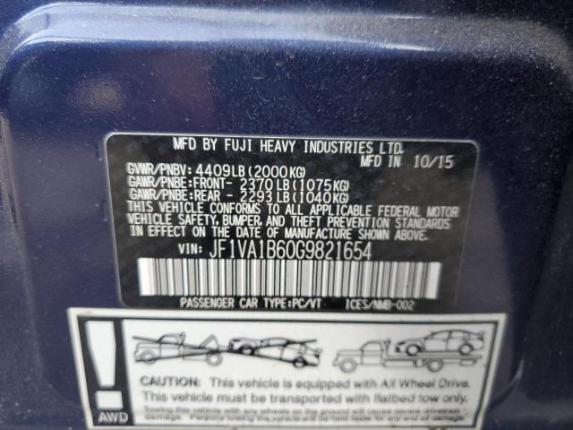 2016 SUBARU WRX - JF1VA1B60G9821654