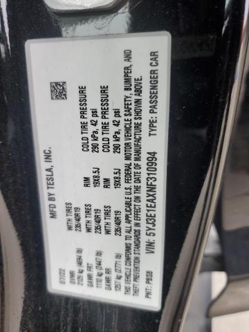 2022 TESLA MODEL 3 - 5YJ3E1EAXNF310994