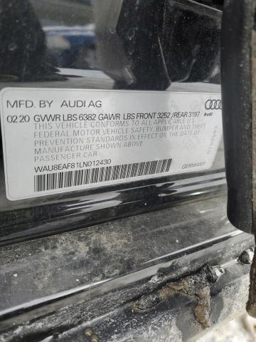 2020 AUDI A8 L WAU8EAF81LN012430