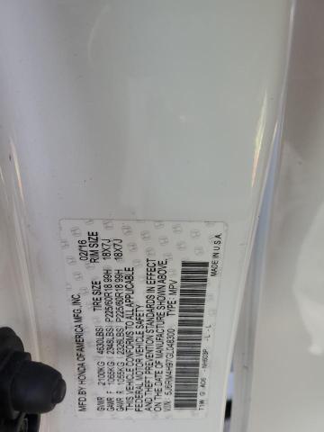 2016 HONDA CR-V TOURI - 5J6RM4H97GL048300