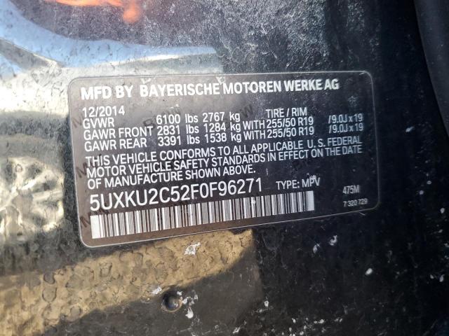 2015 BMW X6 XDRIVE3 - 5UXKU2C52F0F96271
