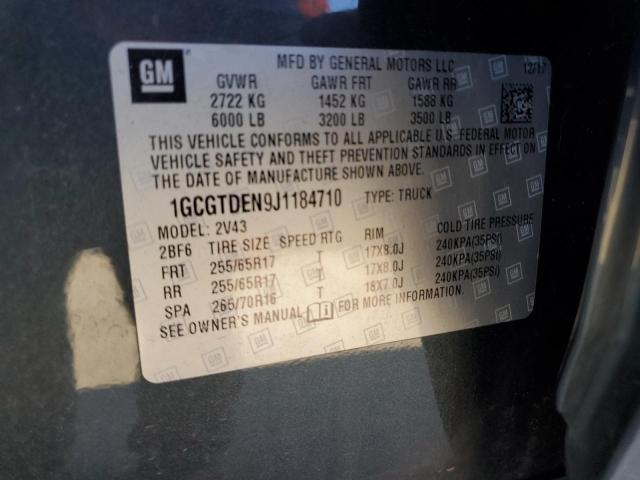2018 CHEVROLET COLORADO Z - 1GCGTDEN9J1184710