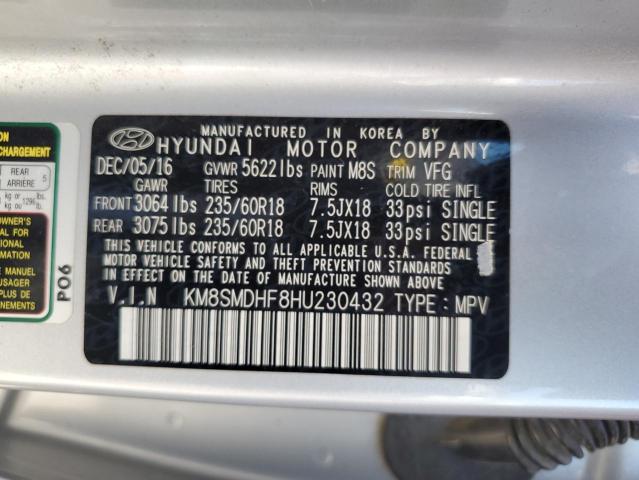 2017 HYUNDAI SANTA FE S - KM8SMDHF8HU230432